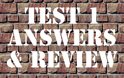 Test 1 – Multiple Choice Answer Program (Review)